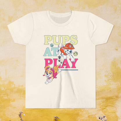 Pups at Play - Paw Patrol T-shirt - Animation TV Series Youth Short Sleeve Tee