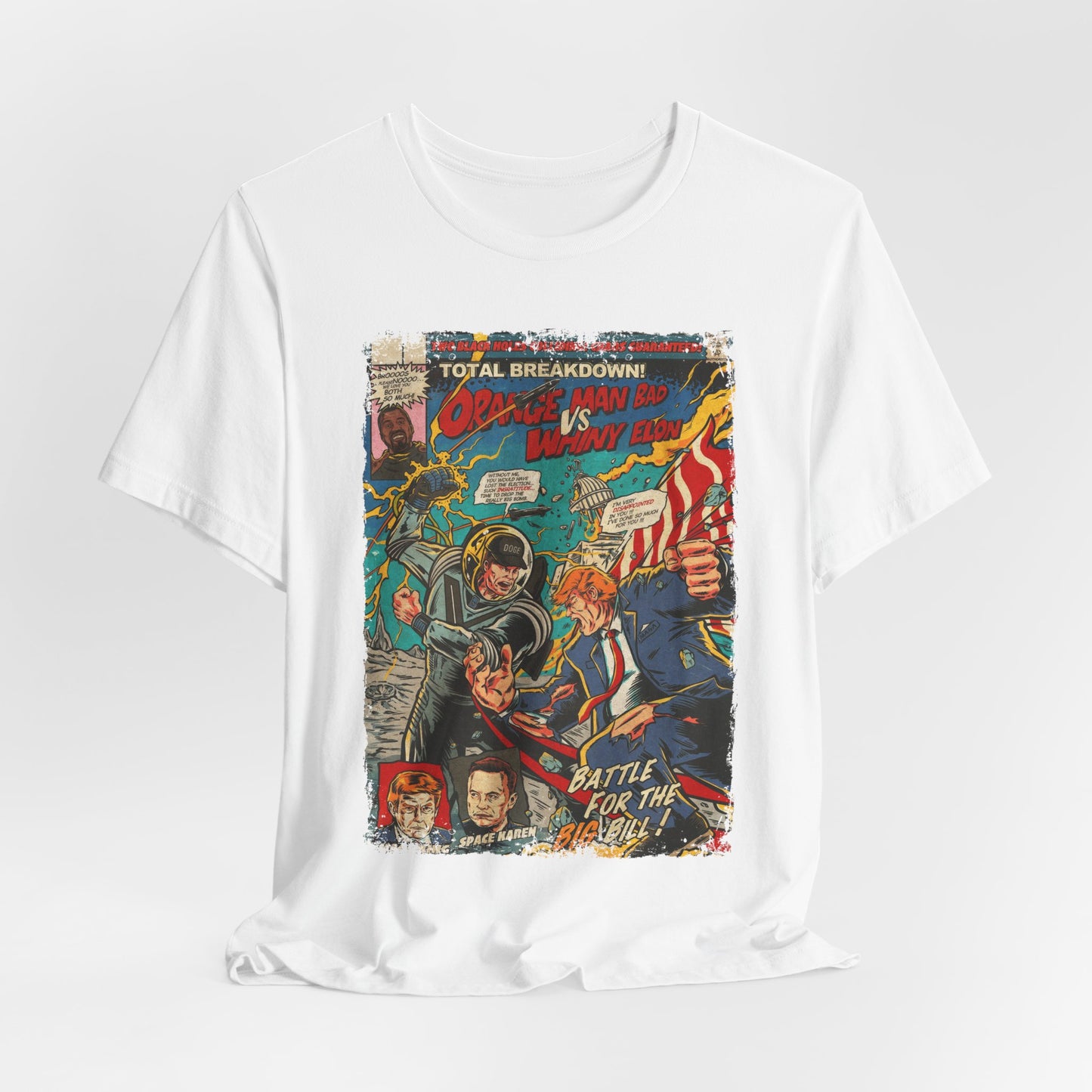 Trump Vs Elon Musk Action | Unisex Graphic Short Sleeve Tee