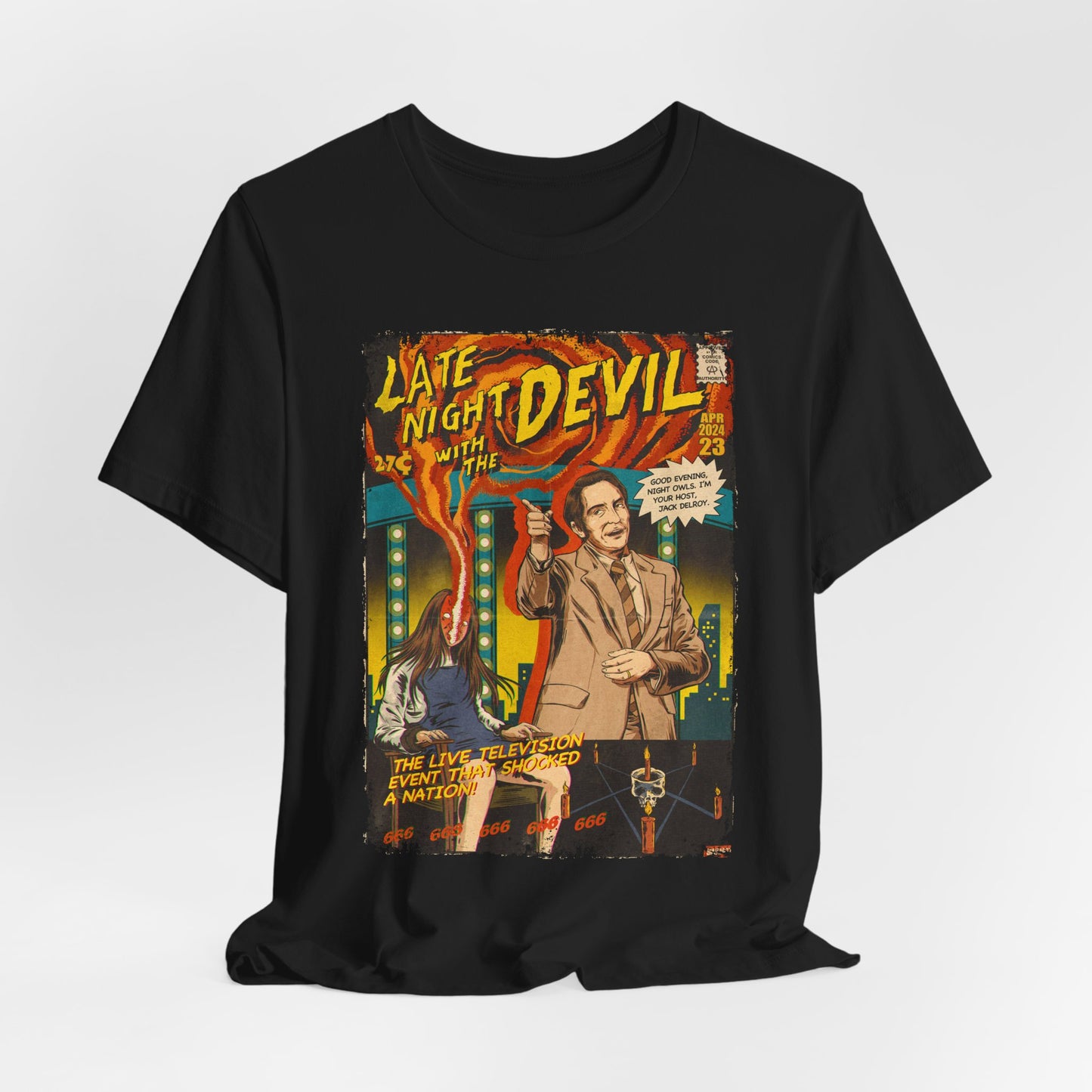 Late Night with The Devil Horror Movie | Unisex Graphic Short Sleeve Tee