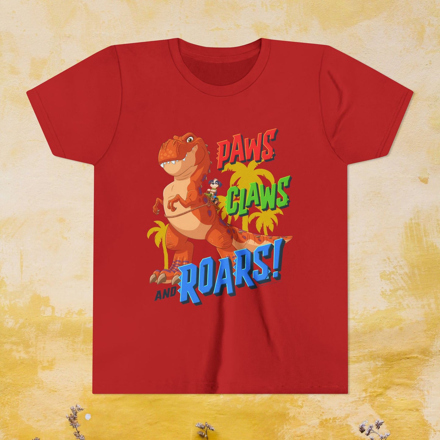 Paws, Claws, and Roars! - Paw Patrol: The Dino Movie T-shirt - Animation TV Series Youth Short Sleeve Tee