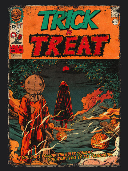 Trick or Treat Horror Movie | Unisex Graphic Short Sleeve Tee