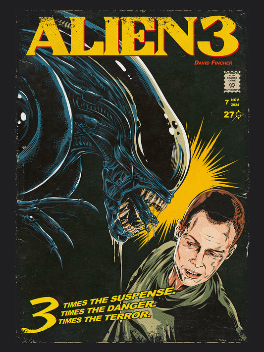 Alien 3 Horror Sci-fi Movie | Unisex Graphic Short Sleeve Tee