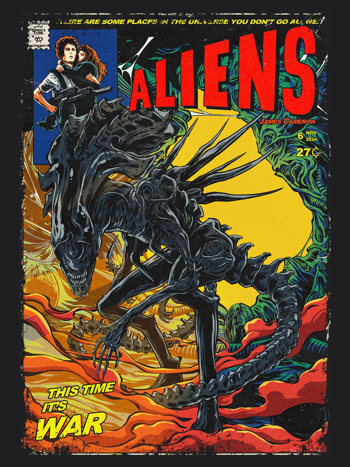Aliens Horror Sci-fi Movie | Unisex Graphic Short Sleeve Tee