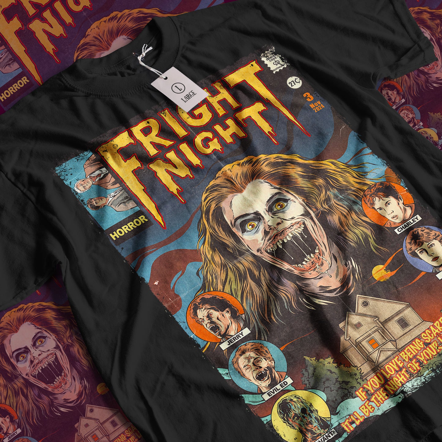 Fright Night Horror Movie | Unisex Graphic Short Sleeve Tee