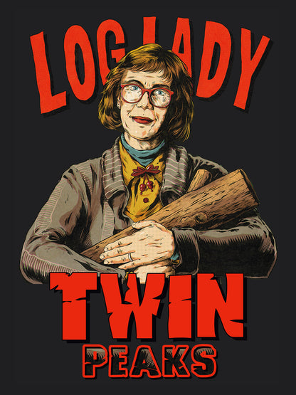 Log Lady Twin Peaks TV Series | Unisex Graphic Short Sleeve Tee