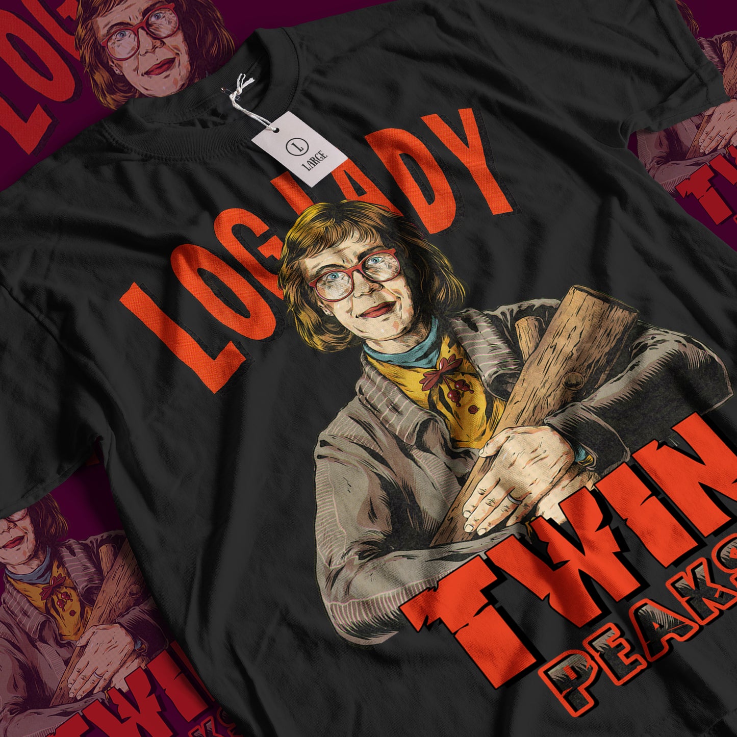 Log Lady Twin Peaks TV Series | Unisex Graphic Short Sleeve Tee