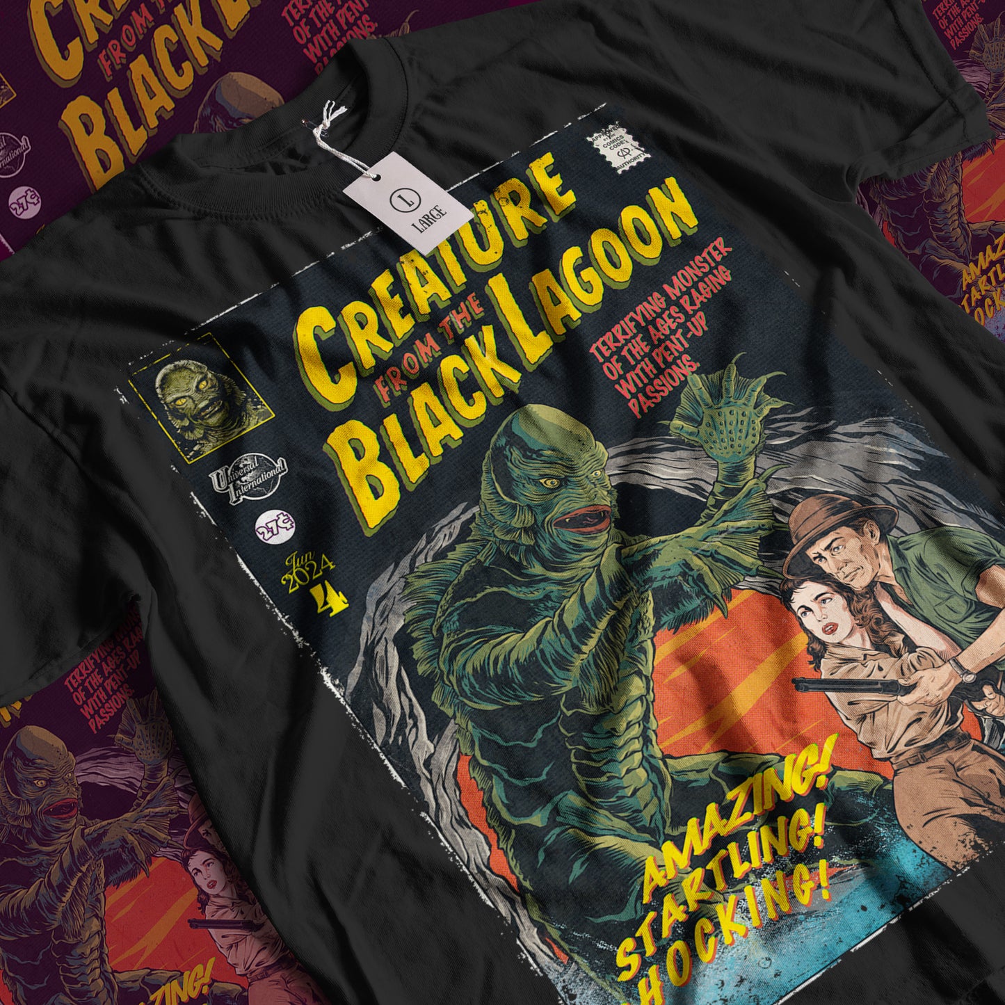 Creature From The Black Lagoon Horror Movie | Unisex Graphic Short Sleeve Tee