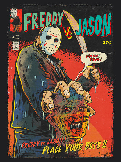 Freddy Kruger vs. Jason Voorhees Horror Movie | Unisex Graphic Short Sleeve Tee