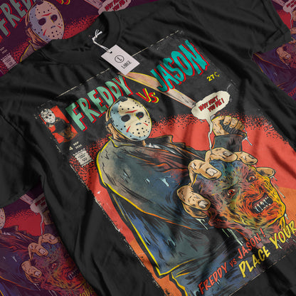 Freddy Kruger vs. Jason Voorhees Horror Movie | Unisex Graphic Short Sleeve Tee