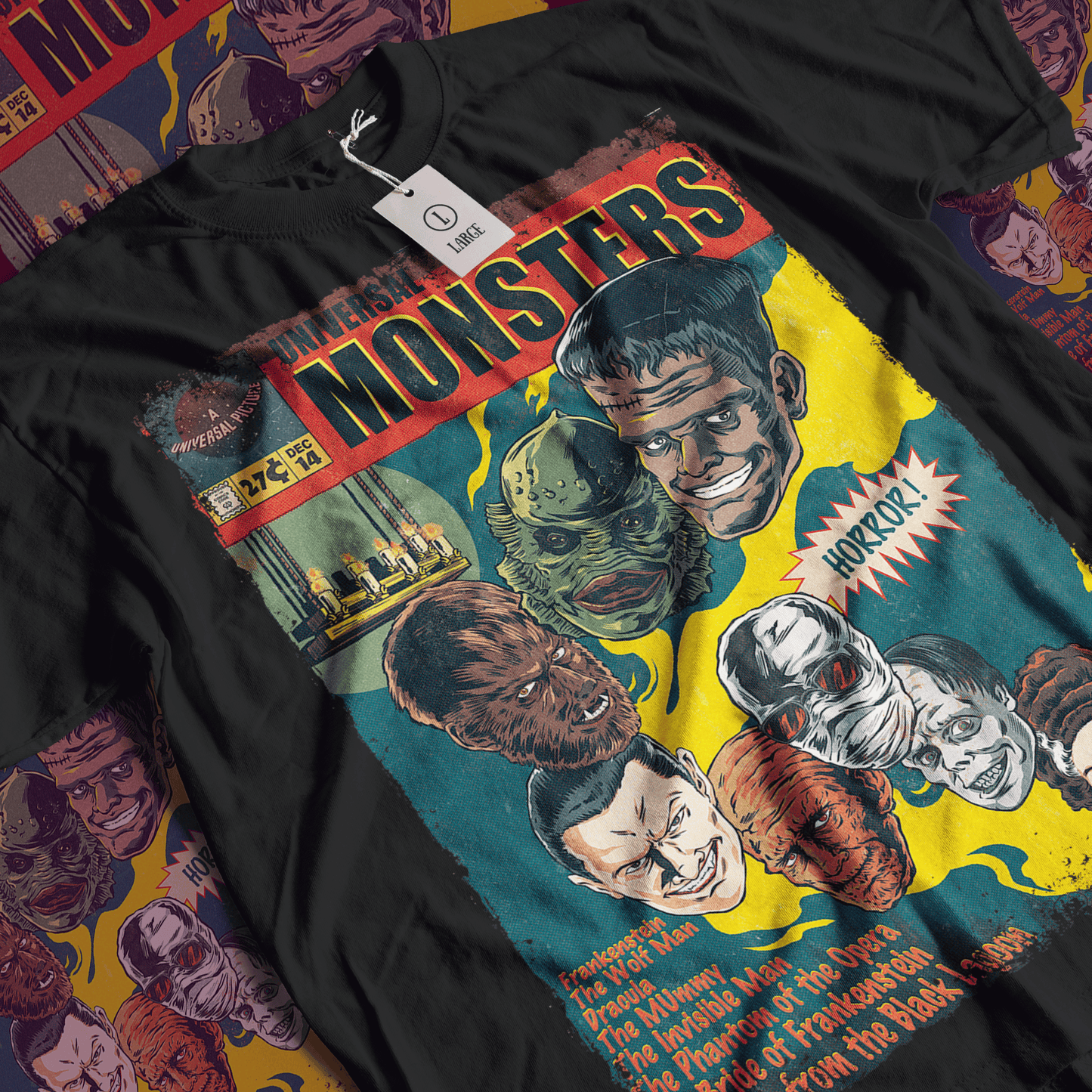 Universal Monsters Horror Movie | Unisex Graphic Short Sleeve Tee