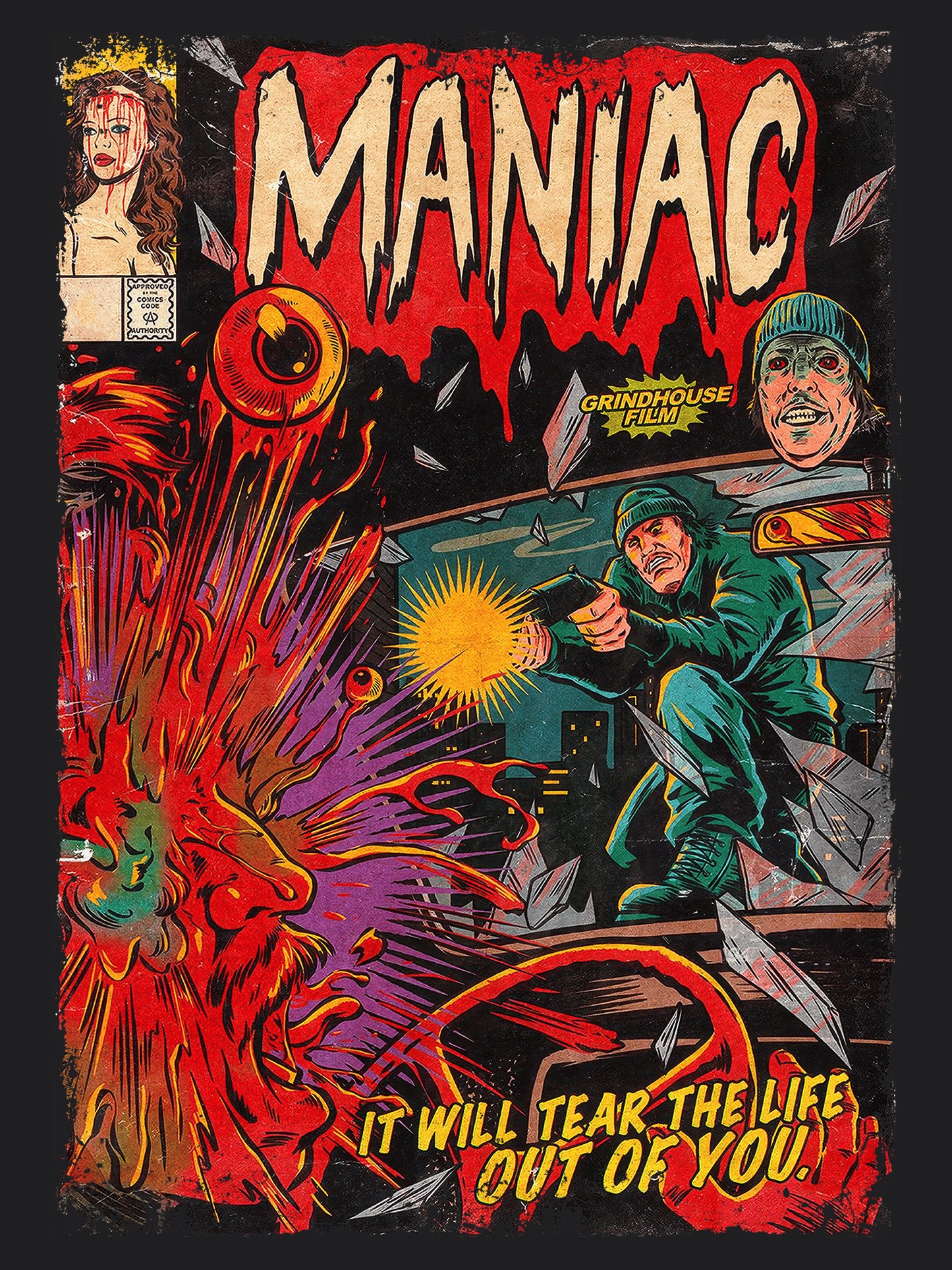 Maniac Horror Movie | Unisex Graphic Short Sleeve Tee