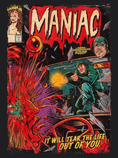 Maniac Horror Movie | Unisex Graphic Short Sleeve Tee