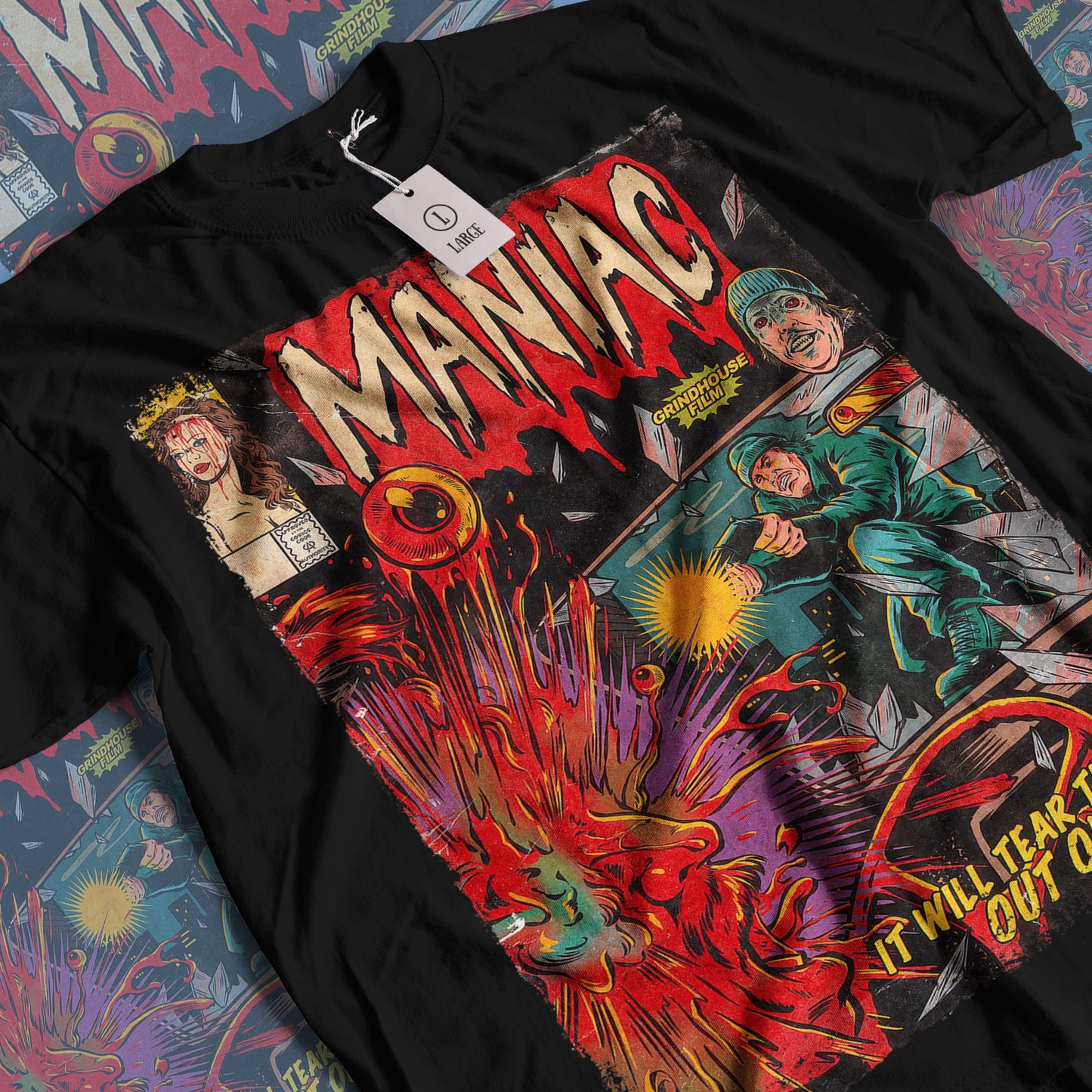Maniac Horror Movie | Unisex Graphic Short Sleeve Tee