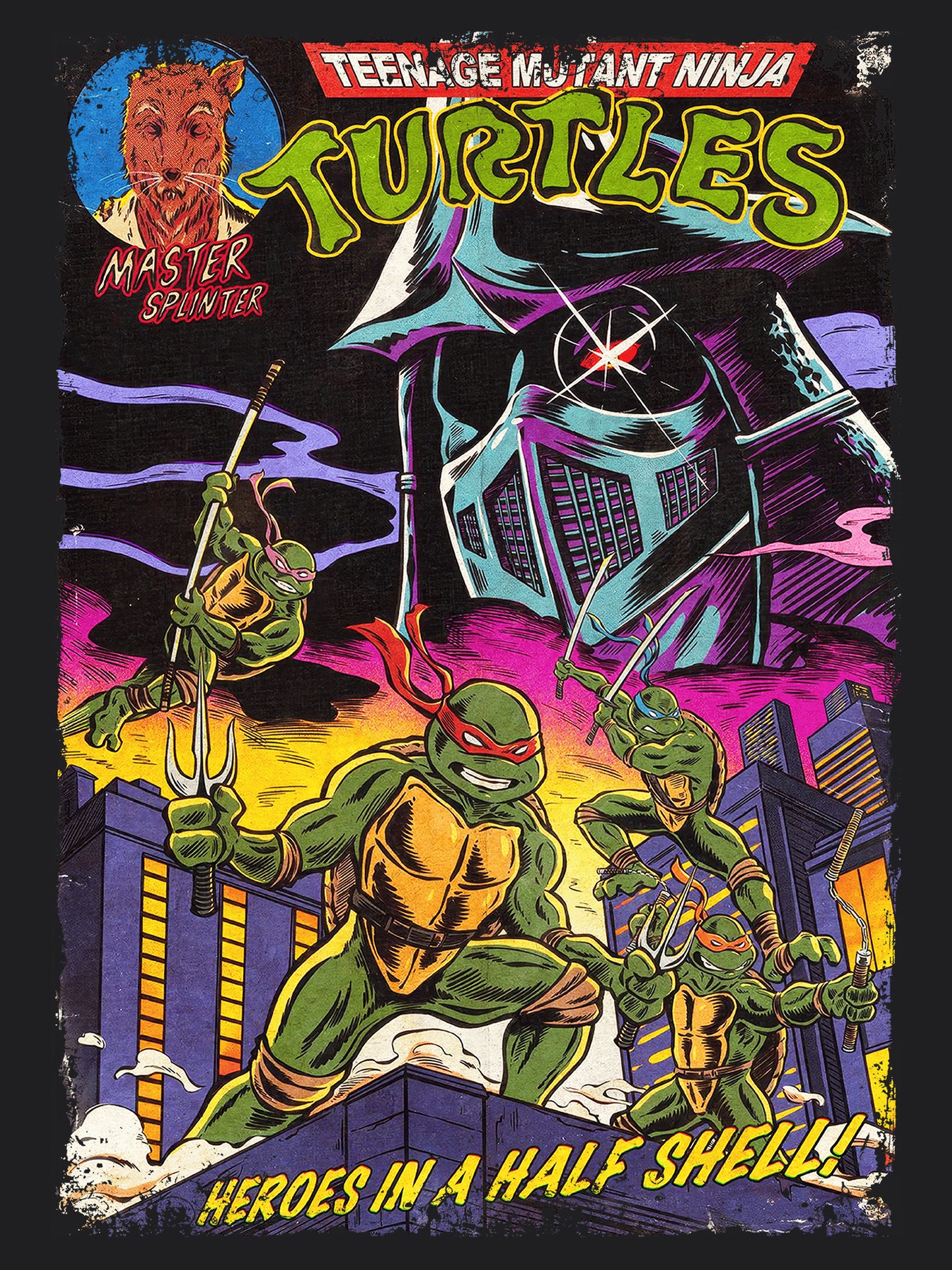 Teenage Mutant Ninja Turtles Animation Superhero Movie | Unisex Graphic Short Sleeve Tee
