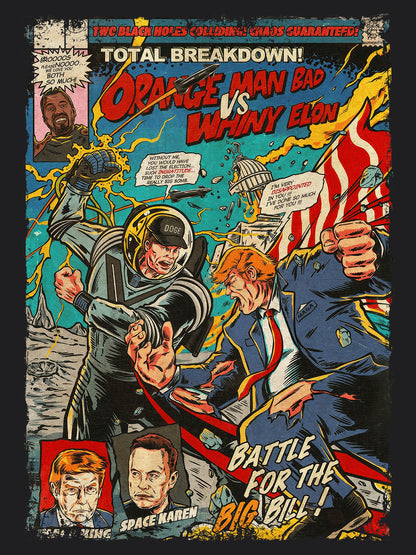Trump Vs Elon Musk Action | Unisex Graphic Short Sleeve Tee