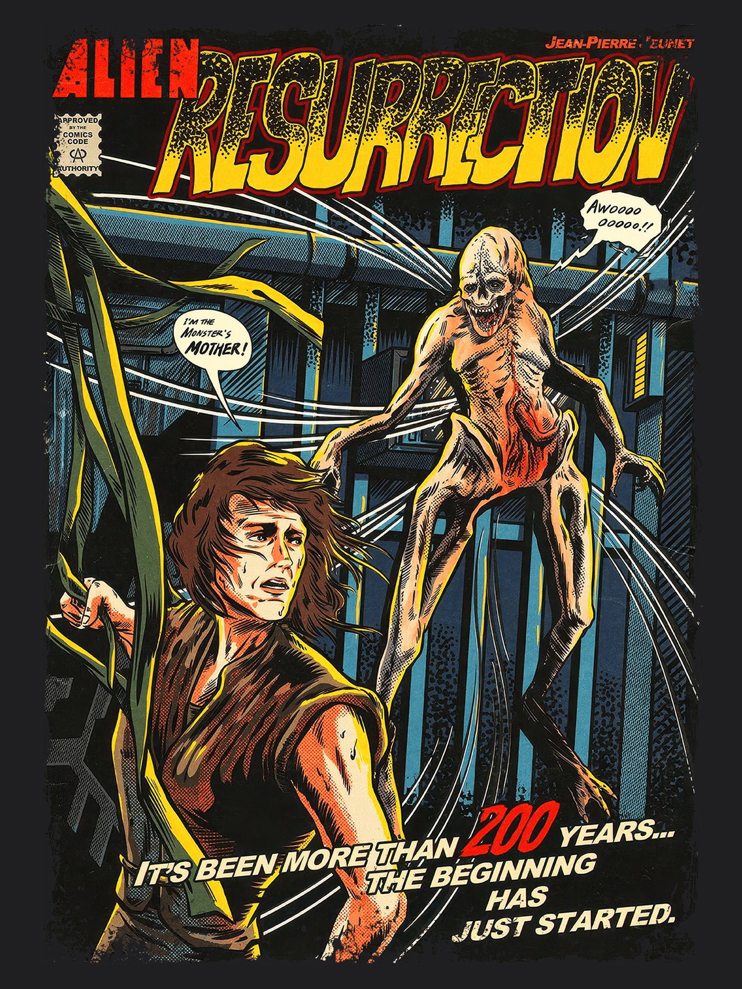 Alien Resurrection Horror Sci-fi Movie | Unisex Graphic Short Sleeve Tee