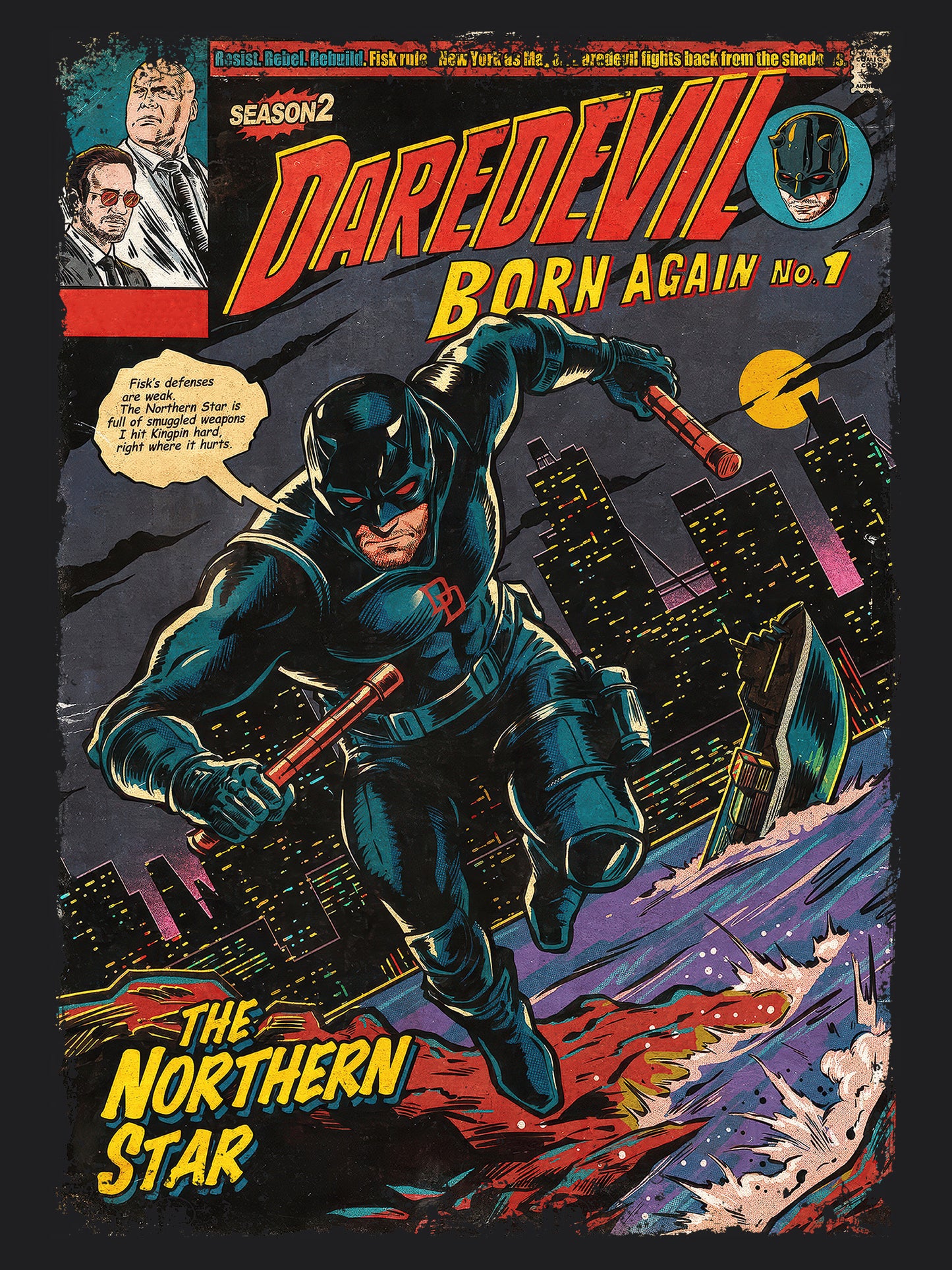 Daredevil Superhero TV Series | Unisex Graphic Short Sleeve Tee