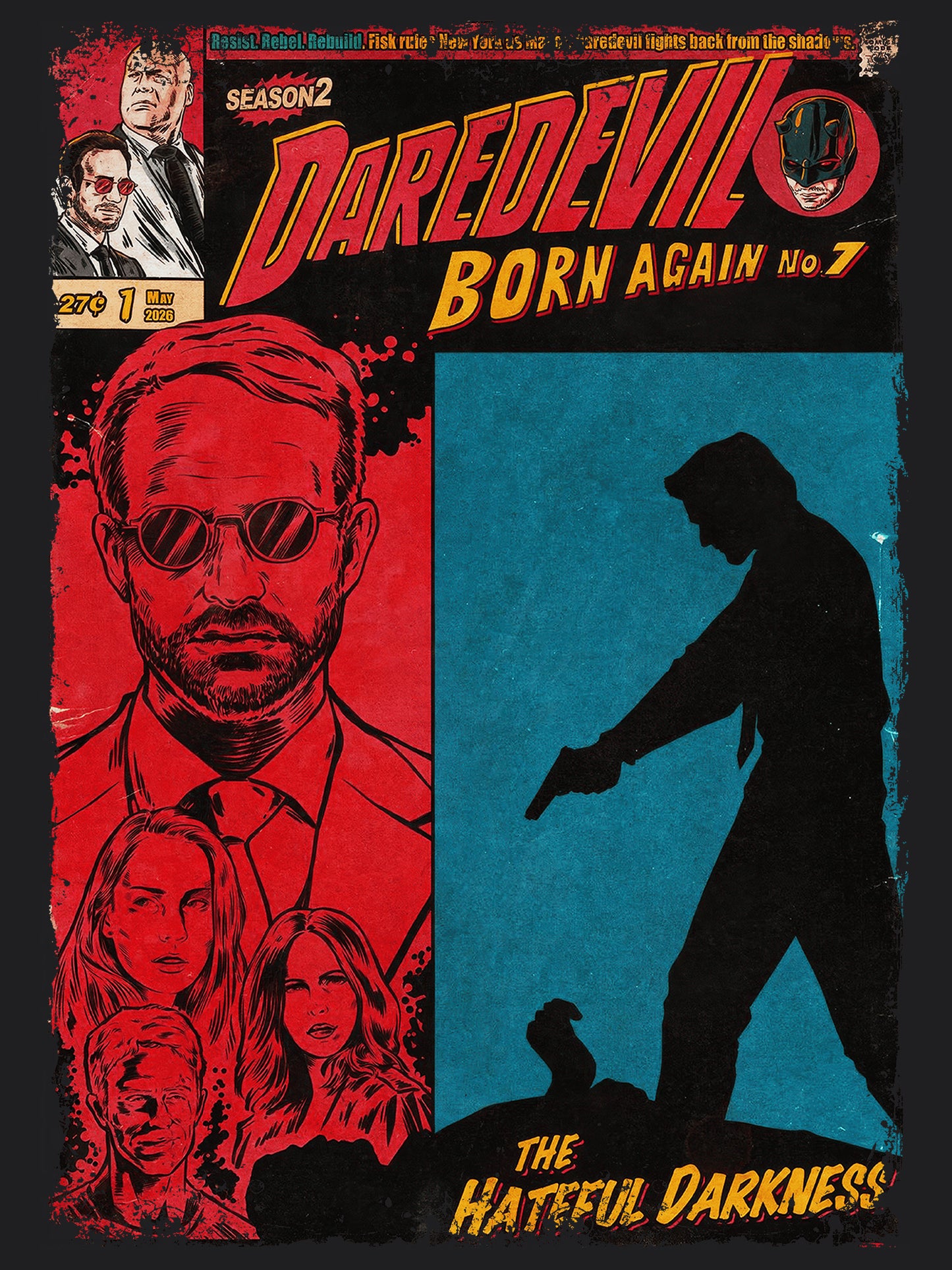 Daredevil Superhero TV Series | Unisex Graphic Short Sleeve Tee