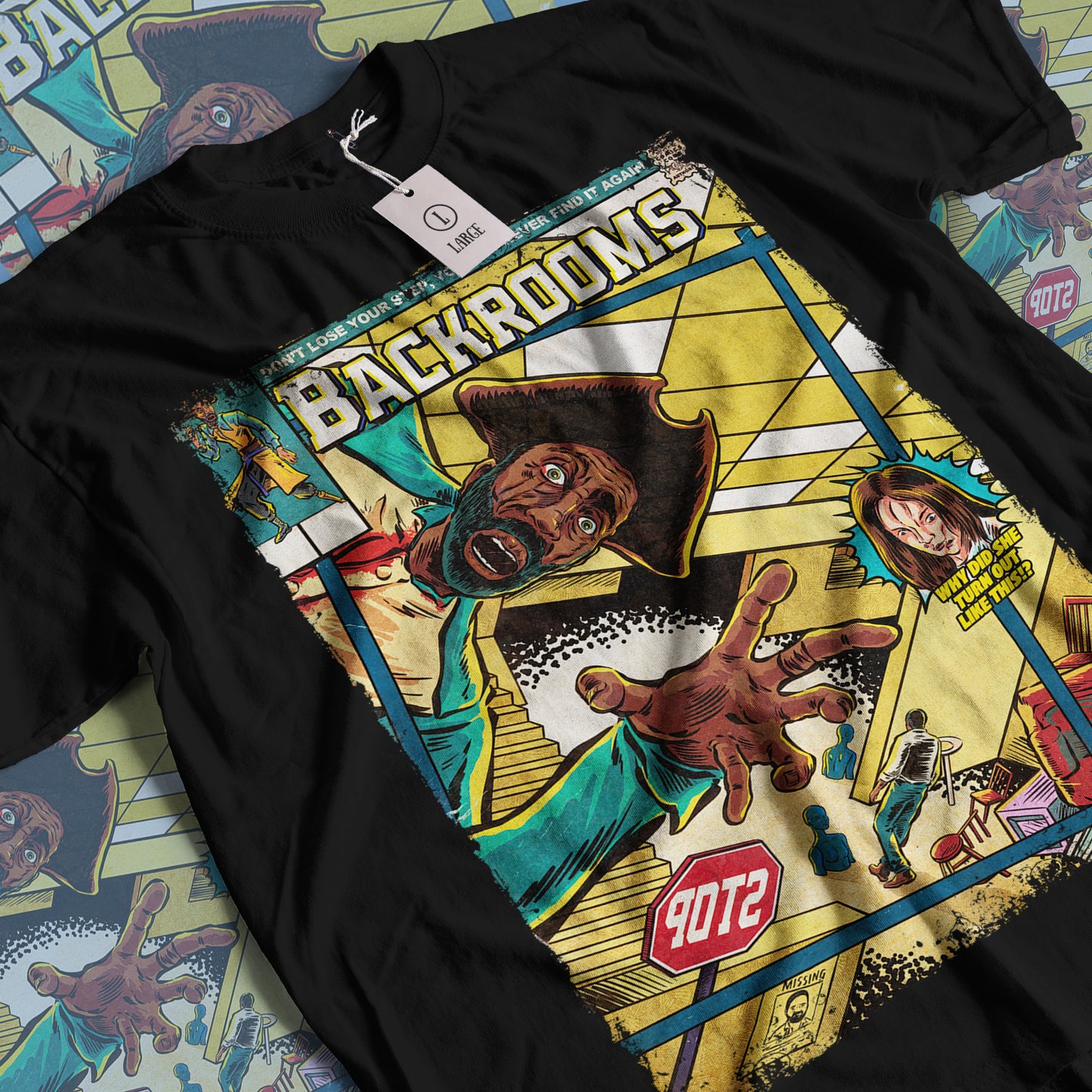Backrooms Horror Movie T-Shirt | Unisex Graphic Short Sleeve Tee
