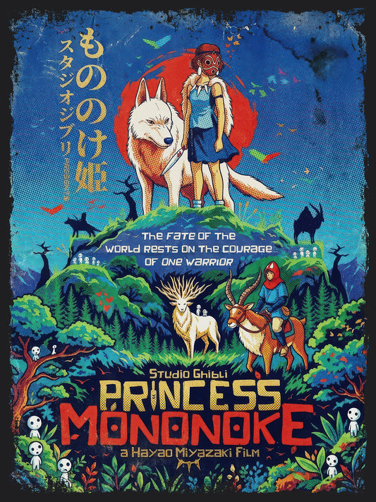 Ghibli's Princess Mononoke Anime Movie T-Shirt | Unisex Graphic Short Sleeve Tee