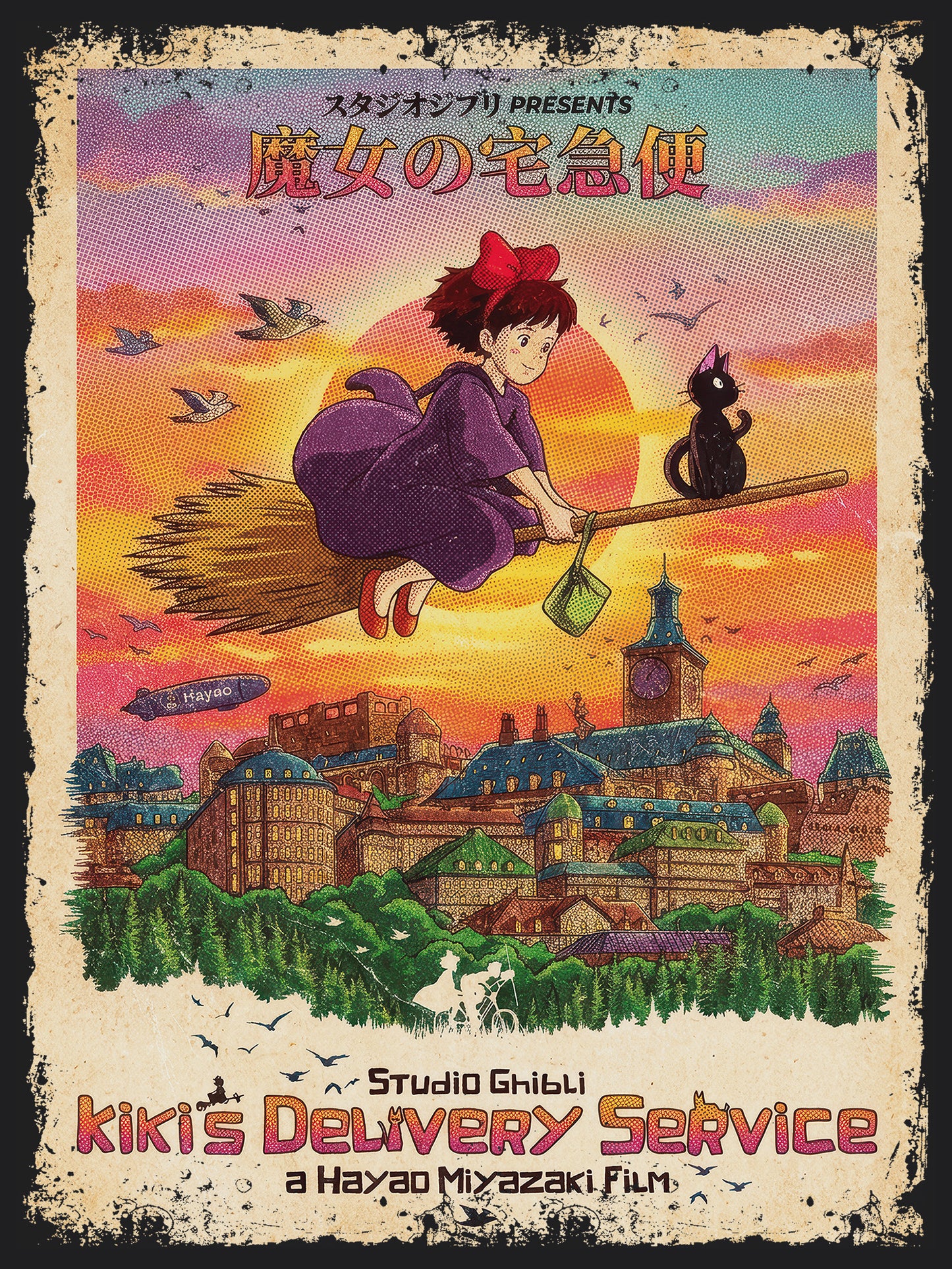 Ghibli's kiki's delivery service Anime Movie T-Shirt | Unisex Graphic Short Sleeve Tee