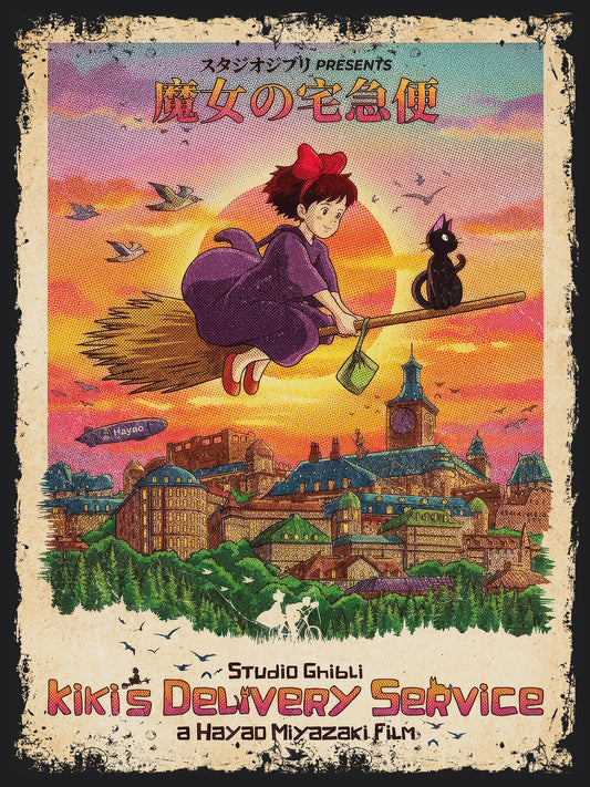 Ghibli's kiki's delivery service Anime Movie T-Shirt | Unisex Graphic Short Sleeve Tee