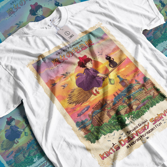Ghibli's kiki's delivery service Anime Movie T-Shirt | Unisex Graphic Short Sleeve Tee