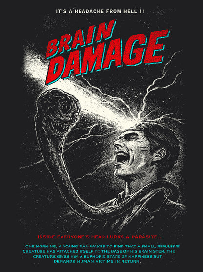 Brain Damage Horror Movie T-Shirt | Unisex Graphic Short Sleeve Tee