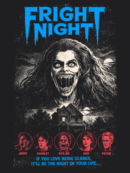 Fright Night Horror Movie T-Shirt | Unisex Graphic Short Sleeve Tee