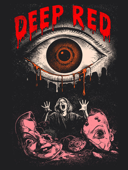 Deep Red Horror Movie T-Shirt | Unisex Graphic Short Sleeve Tee