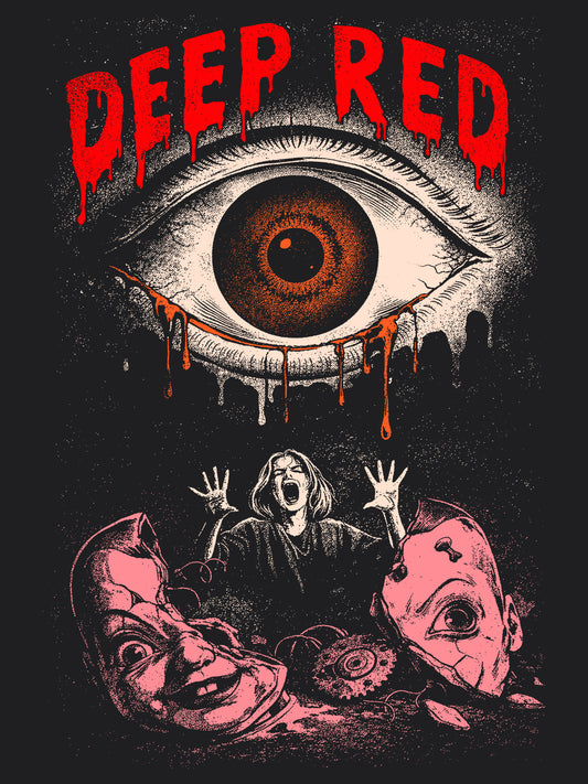 Deep Red Horror Movie T-Shirt | Unisex Graphic Short Sleeve Tee