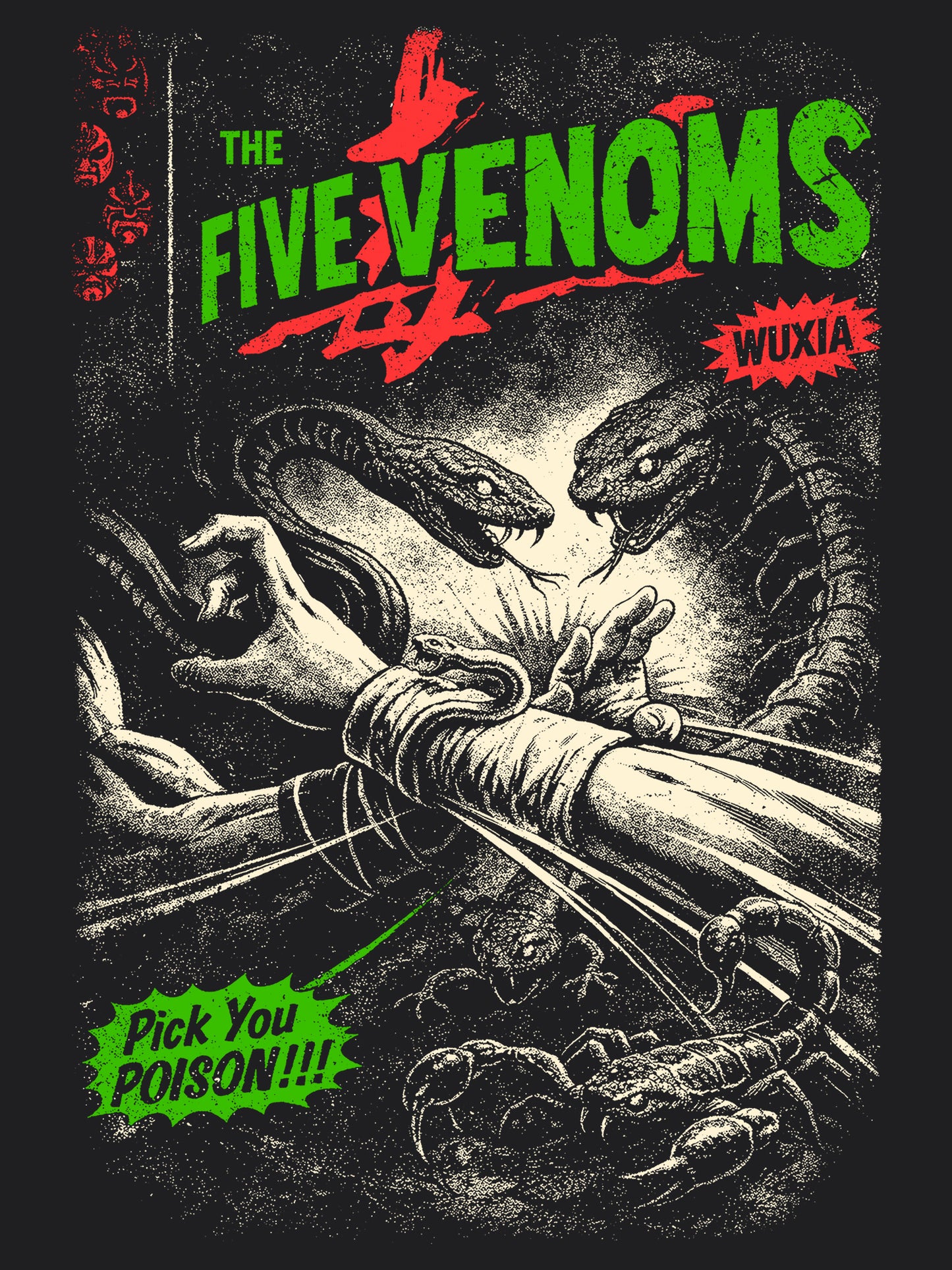 The Five Venoms Movie T-Shirt | Unisex Graphic Short Sleeve Tee