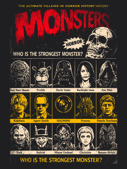 Villain Monsters Horror Movie T-Shirt | Unisex Graphic Short Sleeve Tee