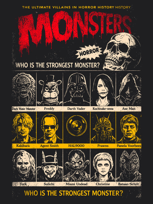 Villain Monsters Horror Movie T-Shirt | Unisex Graphic Short Sleeve Tee