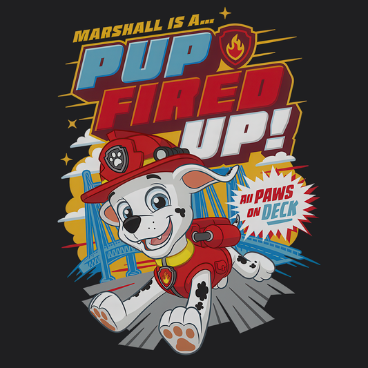 Marshall is a Pup Fired Up - Paw Patrol T-shirt - Animation TV Series Youth Short Sleeve Tee
