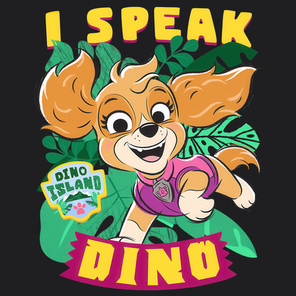 I Speak Dino - Paw Patrol: The Dino Movie T-shirt - Animation TV Series Youth Short Sleeve Tee