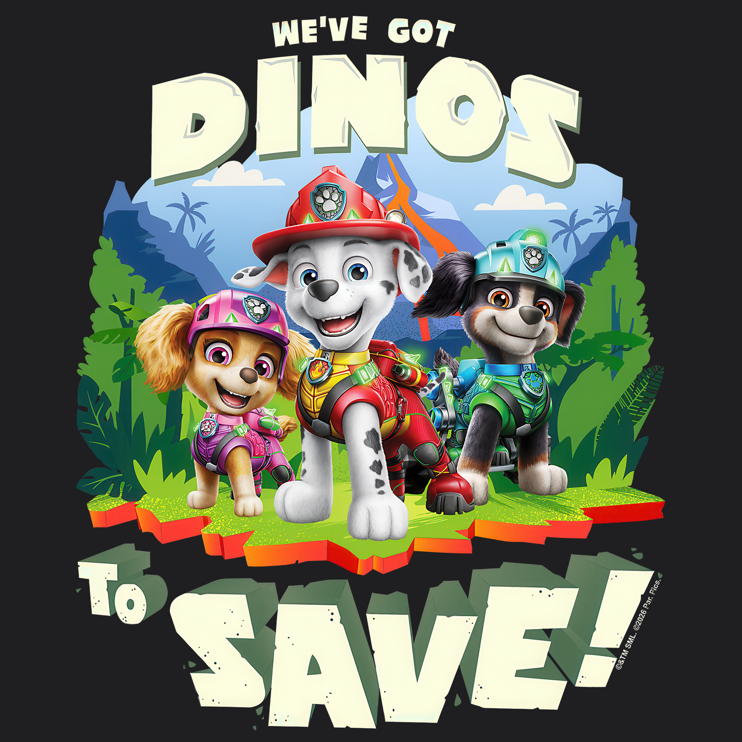 We've Got Dinos to Save! - Paw Patrol: The Dino Movie T-shirt - Animation TV Series Youth Short Sleeve Tee
