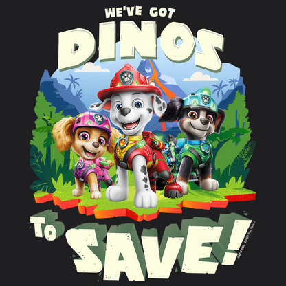 We've Got Dinos to Save! - Paw Patrol: The Dino Movie T-shirt - Animation TV Series Youth Short Sleeve Tee