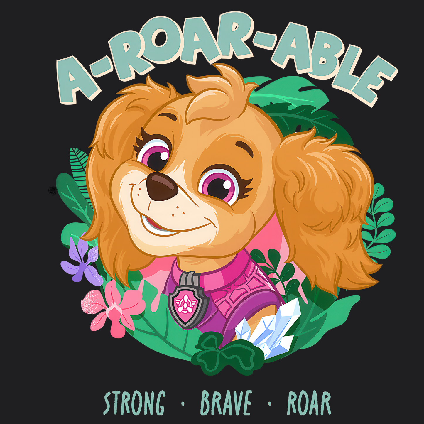 A-Roar-able - Paw Patrol: The Dino Movie T-shirt - Animation TV Series Youth Short Sleeve Tee