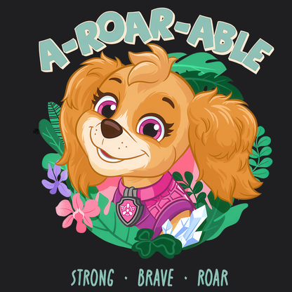 A-Roar-able - Paw Patrol: The Dino Movie T-shirt - Animation TV Series Youth Short Sleeve Tee