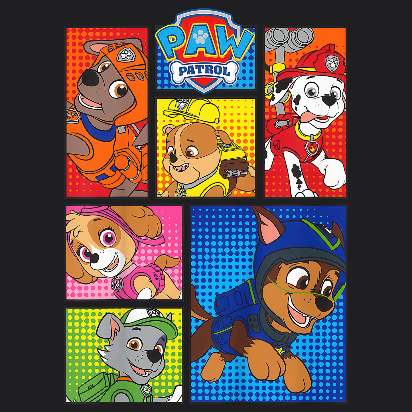 Paw Patrol T-shirt - Animation TV Series Youth Short Sleeve Tee
