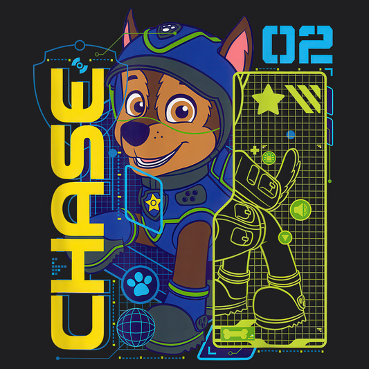 Chase - Paw Patrol T-shirt - Animation TV Series Youth Short Sleeve Tee