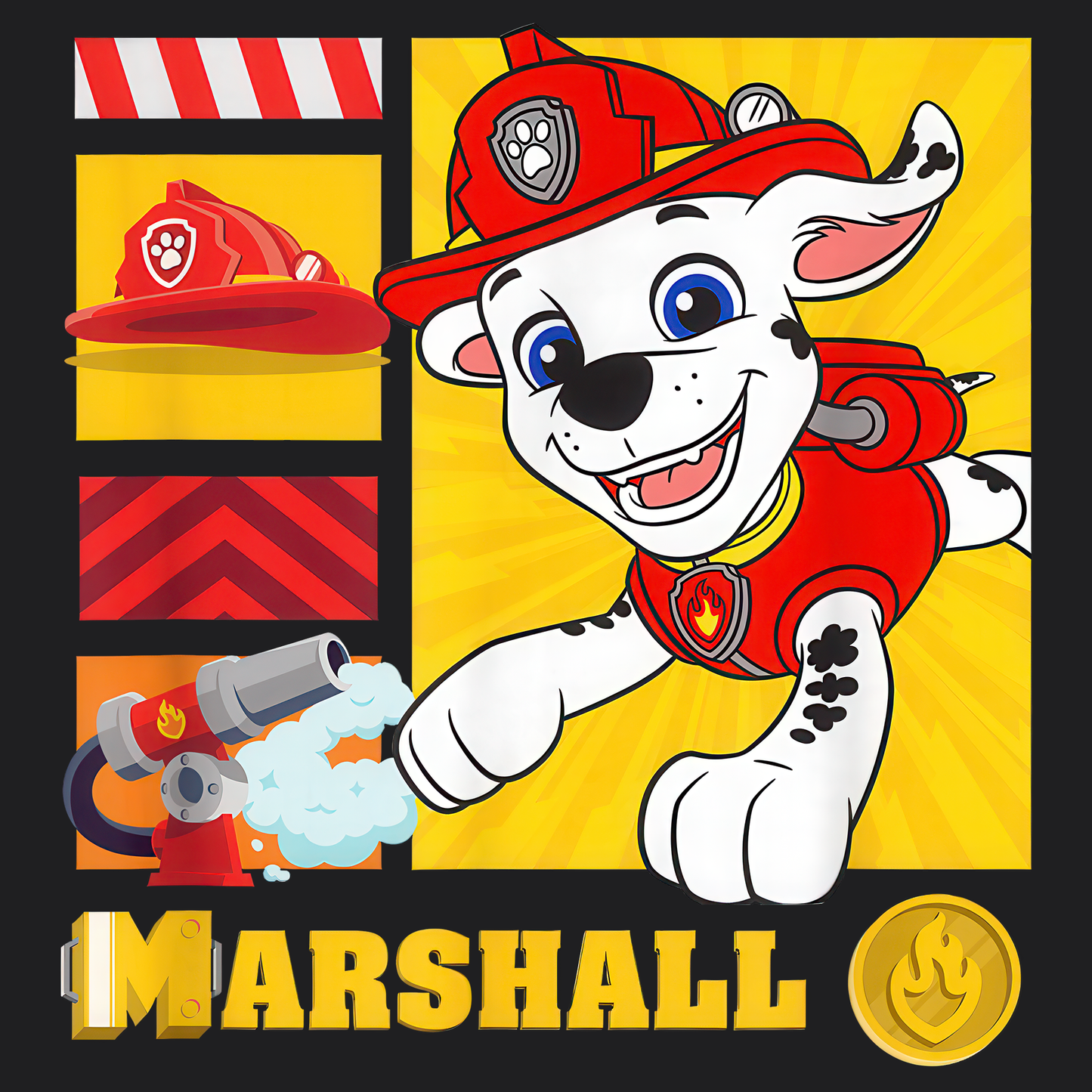 Marshall - Paw Patrol T-shirt - Animation TV Series Youth Short Sleeve Tee