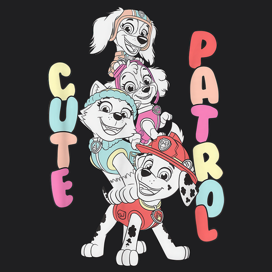 Cute Patrol - Paw Patrol T-shirt - Animation TV Series Youth Short Sleeve Tee