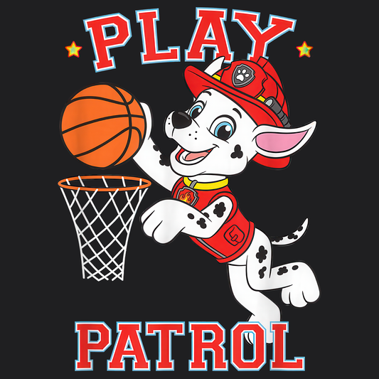 Play Patrol - Paw Patrol T-shirt - Animation TV Series Youth Short Sleeve Tee
