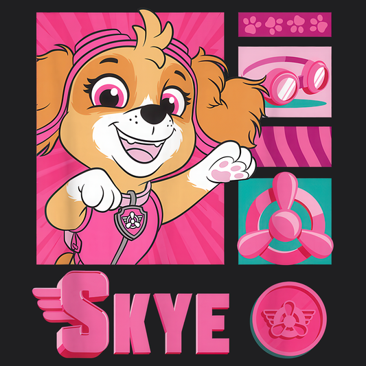 Skye - Paw Patrol T-shirt - Animation TV Series Youth Short Sleeve Tee