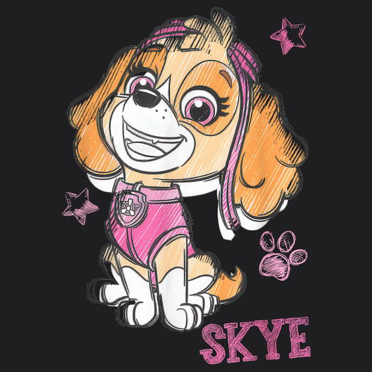 Skye - Paw Patrol T-shirt - Animation TV Series Youth Short Sleeve Tee