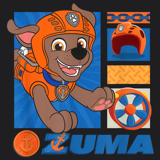 Zuma - Paw Patrol T-shirt - Animation TV Series Youth Short Sleeve Tee