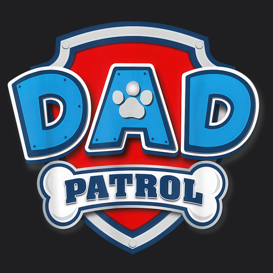 Dad Patrol - Paw Patrol Father's Day T-shirt - Animation TV Series Youth Short Sleeve Tee