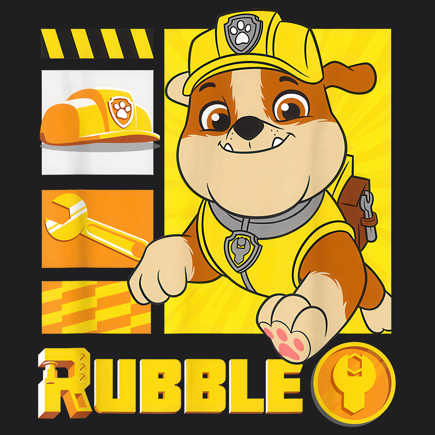 Rubble - Paw Patrol T-shirt - Animation TV Series Youth Short Sleeve Tee